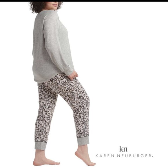 Karen Neuburger | Live Love Lounge 3-Piece Lounge Set | Gray Leopard | NWOT - Picture 3 of 6